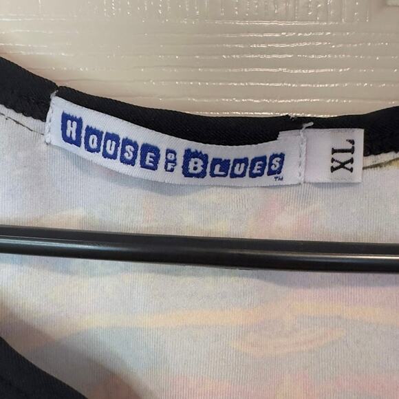 House of Blues Mandala Graphic Tank Top Size XL Festival Y2K Boho Psychedelic - Picture 4 of 6